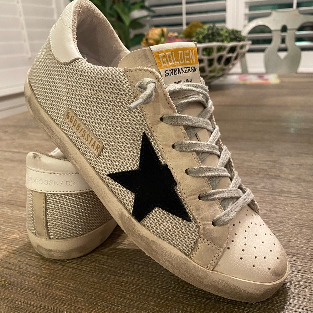 Golden goose mesh superstar sneakers - size 37